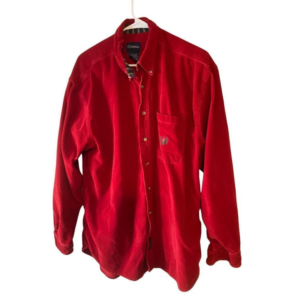 Catalina Vintage Red Corduroy LS Shirt L